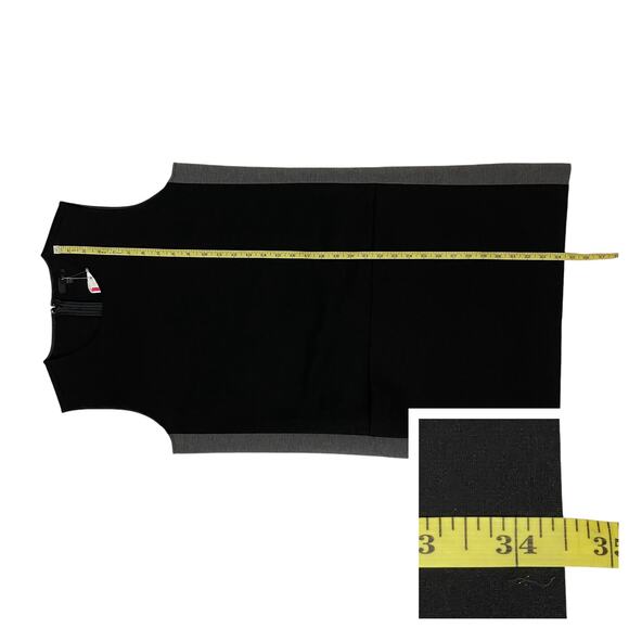 NWT ATM Anthony Thomas Melillo Woven Sleeveless Shift Dress - Black/Gray - M - Picture 5 of 13